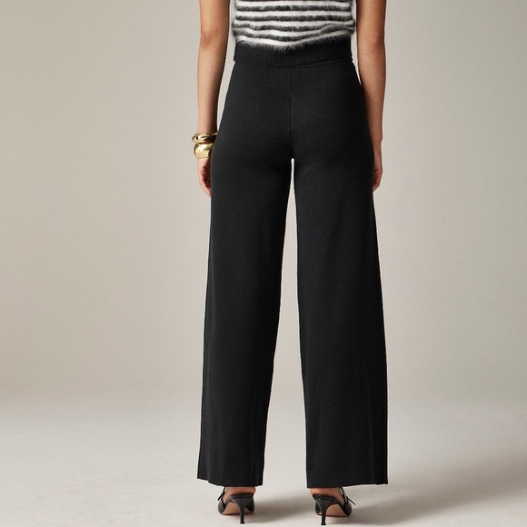 NWT!! J. CREW Sailor Sweater Trouser Tencel Lyocell Blend Knit Solid Black XL - Picture 8 of 16